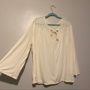 Cream/White floral blouse